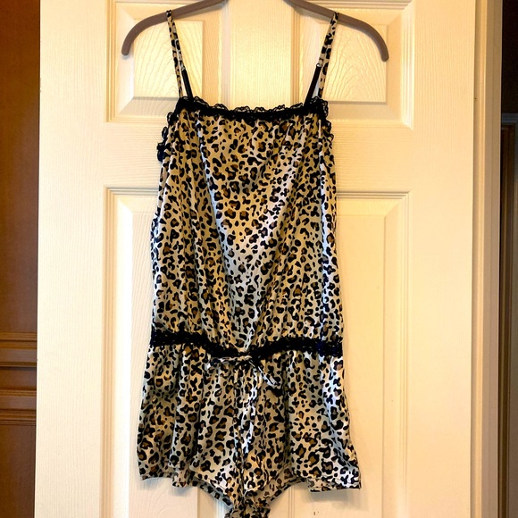 Leopard Print, Shortie 1-Piece P.J. - Picture 1 of 10